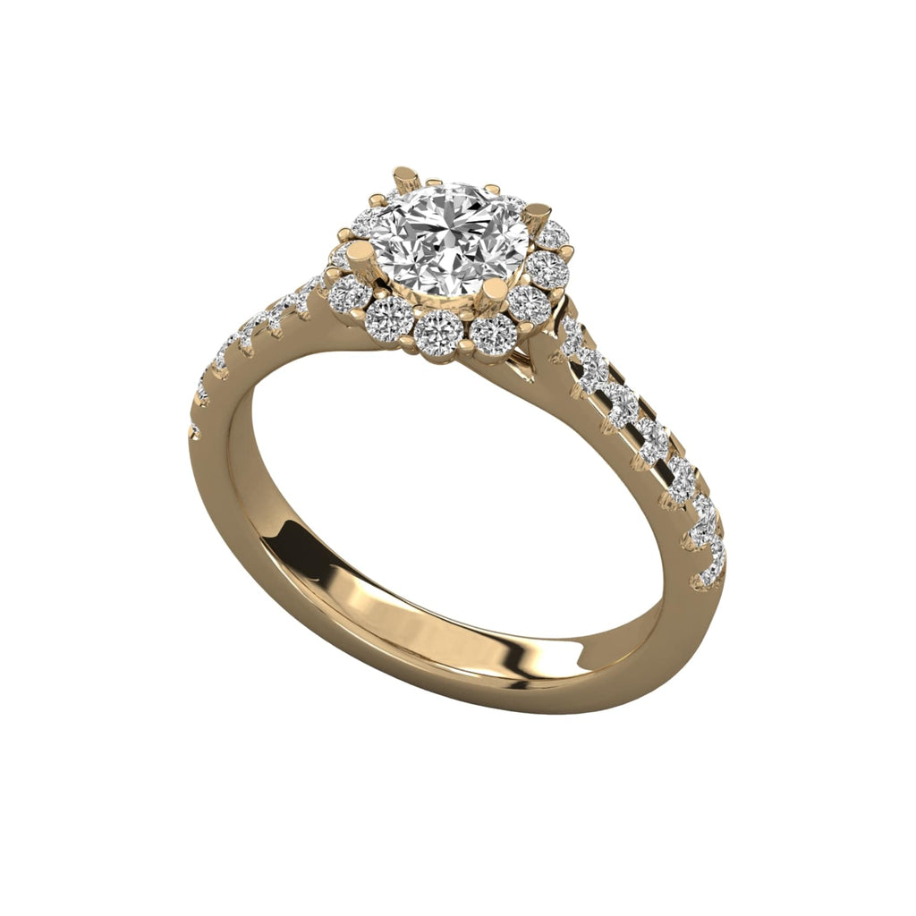 Timeless Diamond Solitaire with Pave Sparkle