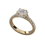 Timeless Diamond Solitaire with Pave Sparkle