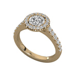 Minimalist Pave Round Solitaire