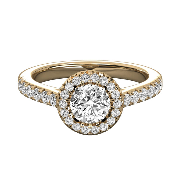 Halo Round Lab Grown Diamond Engagement Ring