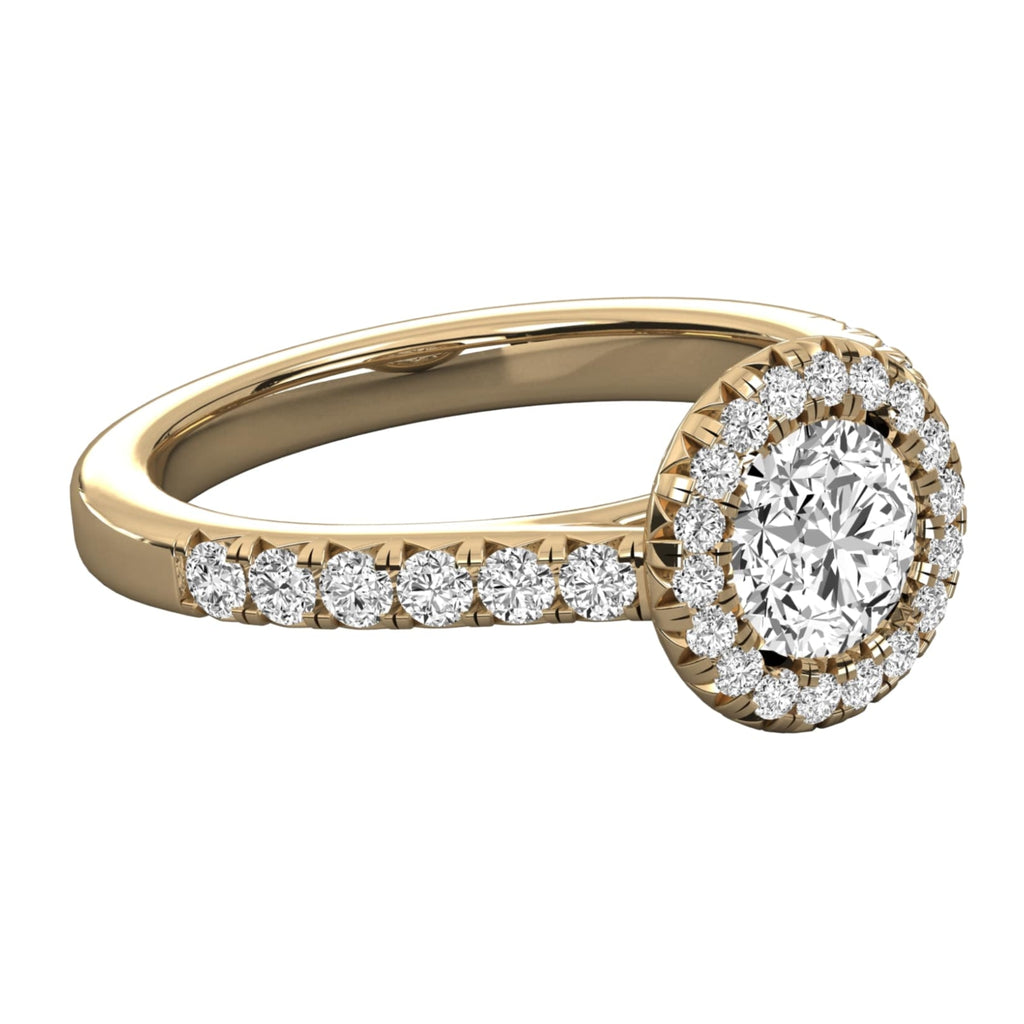Minimalist Pave Round Solitaire
