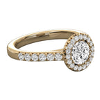 Minimalist Pave Round Solitaire