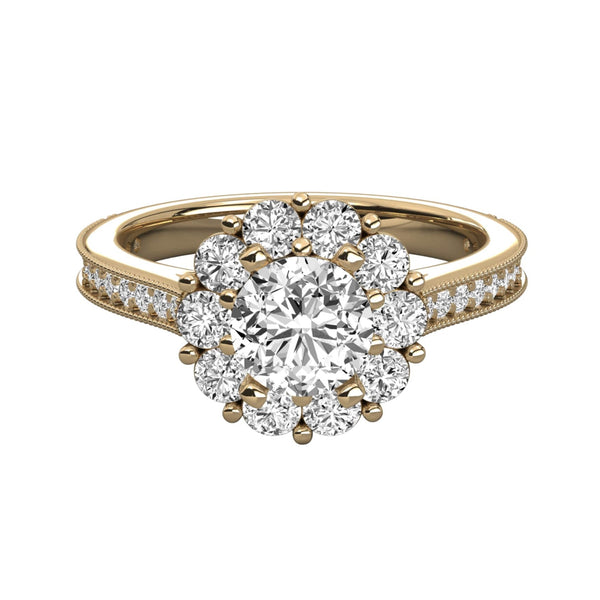 Round Lab Grown Diamond Cluster Ring