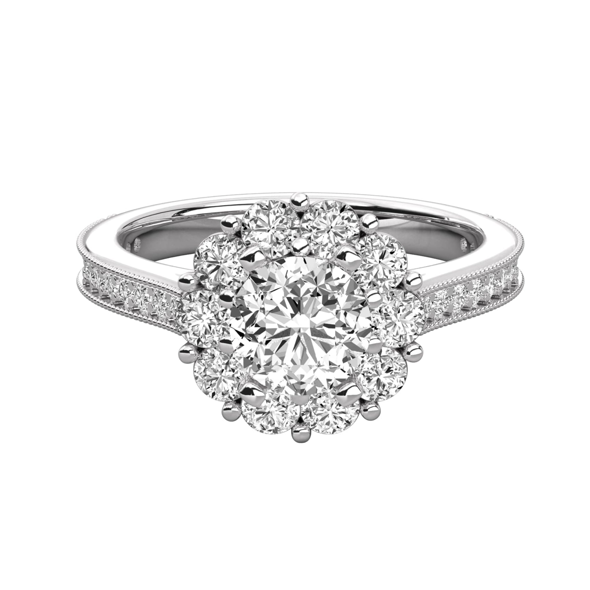 Classic Brilliance Solitaire with Pave Detailing