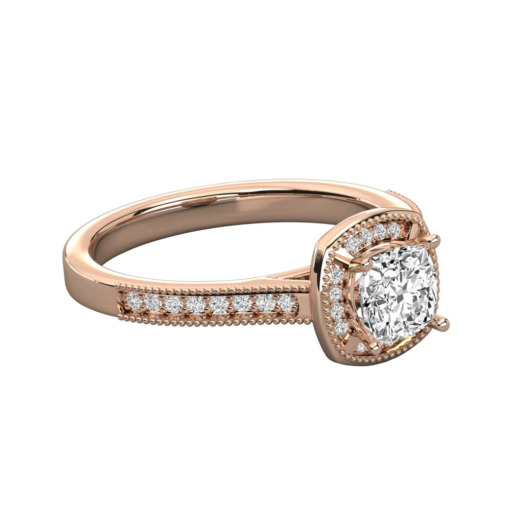 Dreamy Halo Pave Engagement Ring