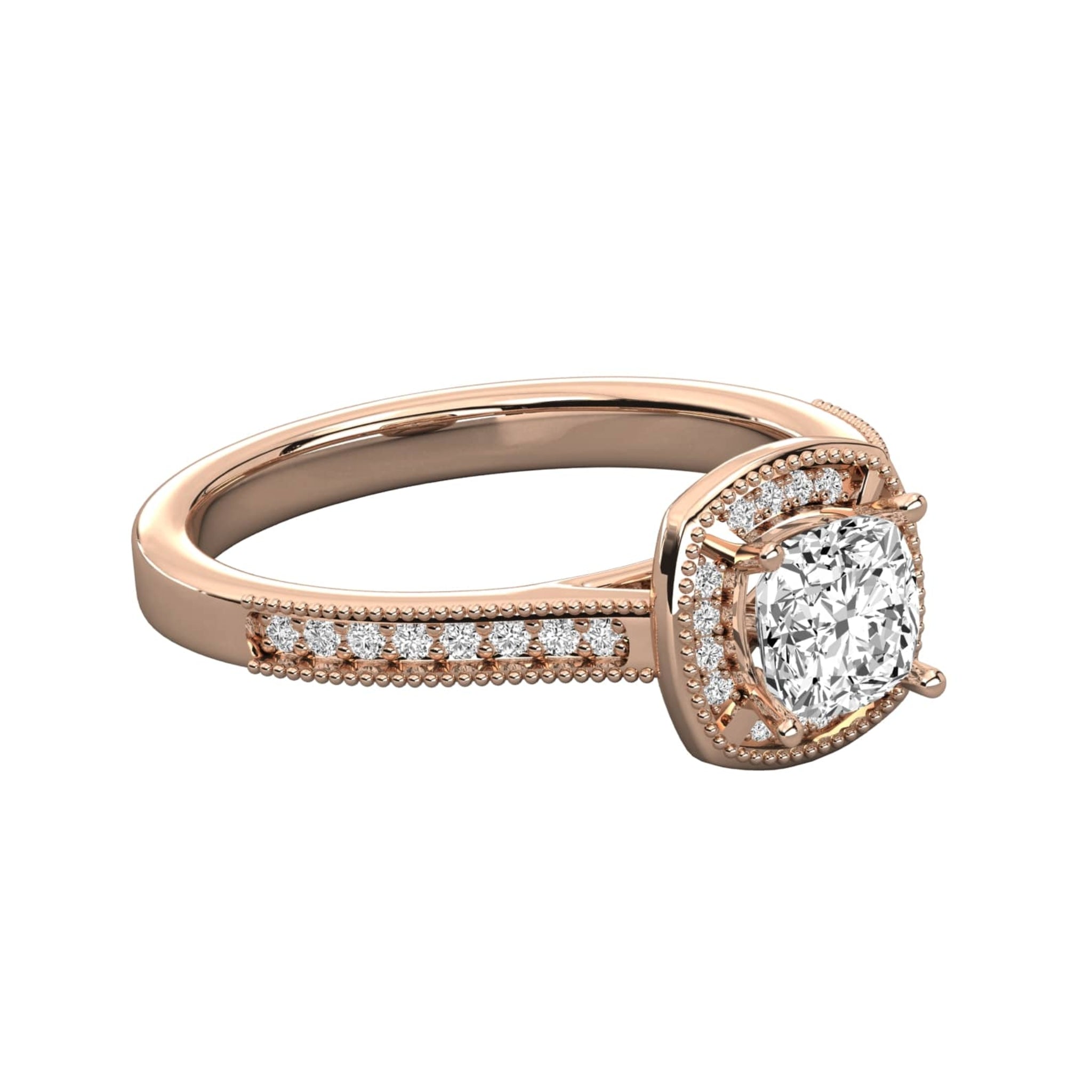 Dreamy Halo Pave Engagement Ring