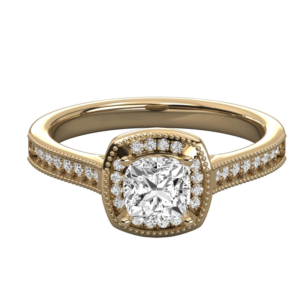 Dreamy Halo Pave Engagement Ring