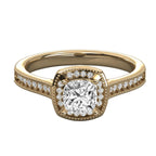 Dreamy Halo Pave Engagement Ring