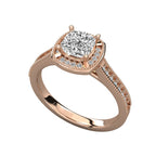 Dreamy Halo Pave Engagement Ring
