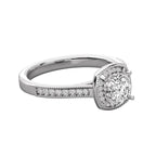 Dreamy Halo Pave Engagement Ring