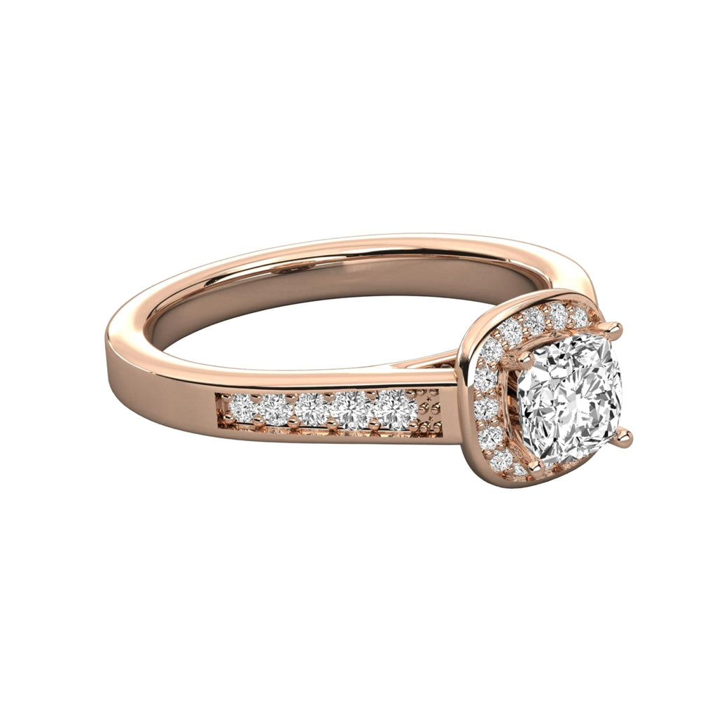 Captivating Pave Halo Engagement Ring