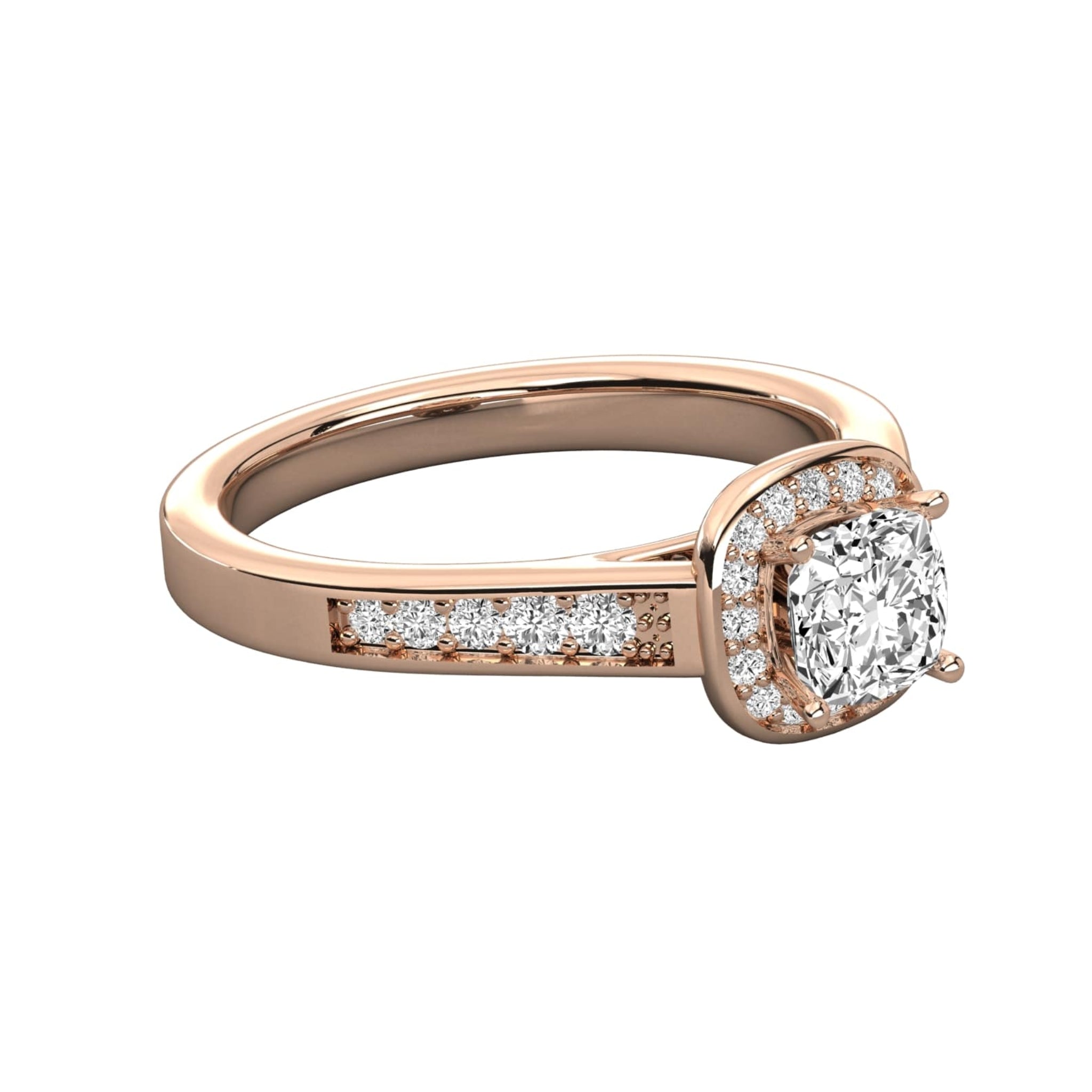Captivating Pave Halo Engagement Ring