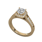 Captivating Pave Halo Engagement Ring