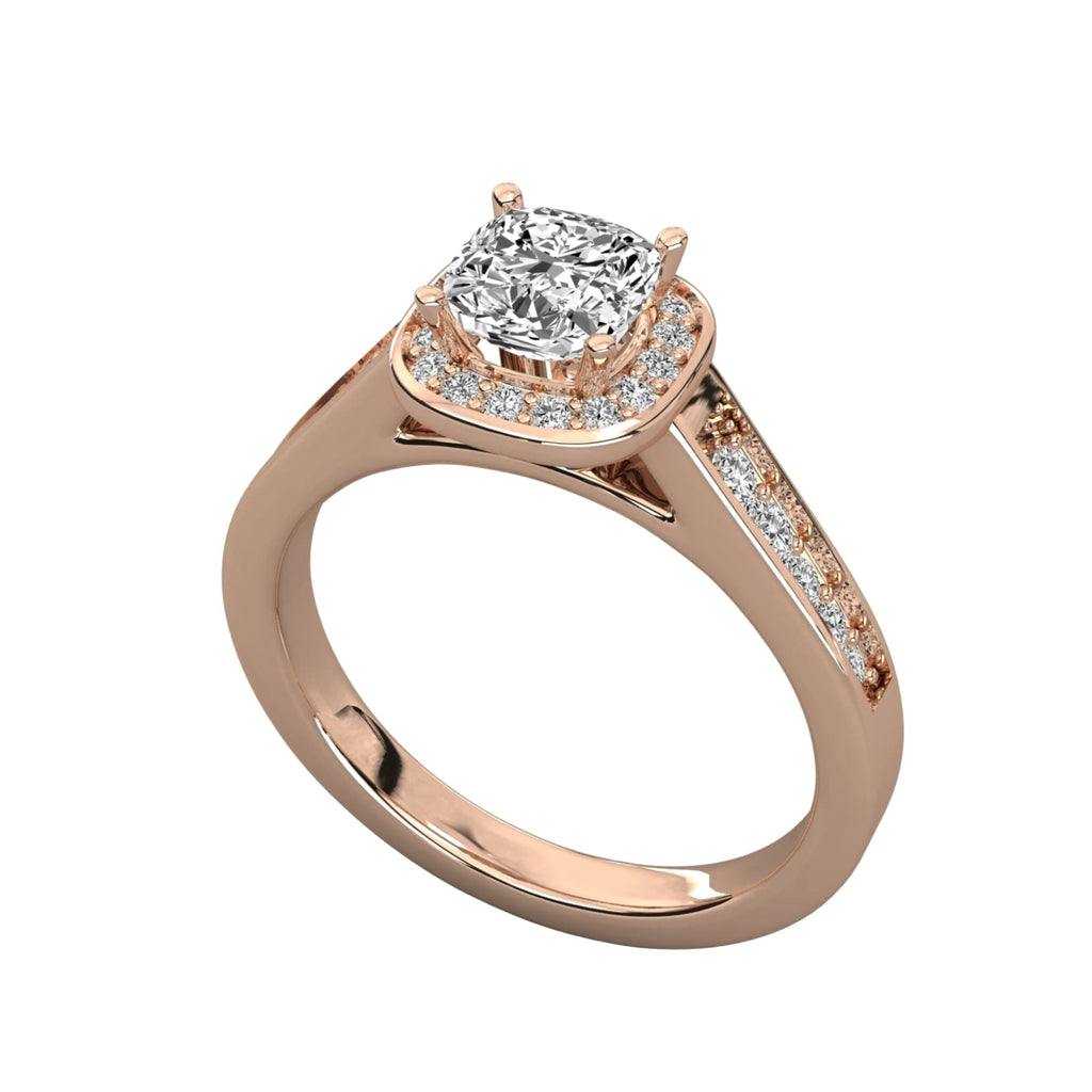 Captivating Pave Halo Engagement Ring