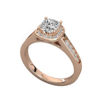 Captivating Pave Halo Engagement Ring