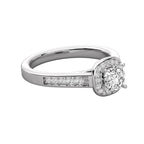 Captivating Pave Halo Engagement Ring