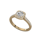 Dazzling Love Solitaire with Pave Detail