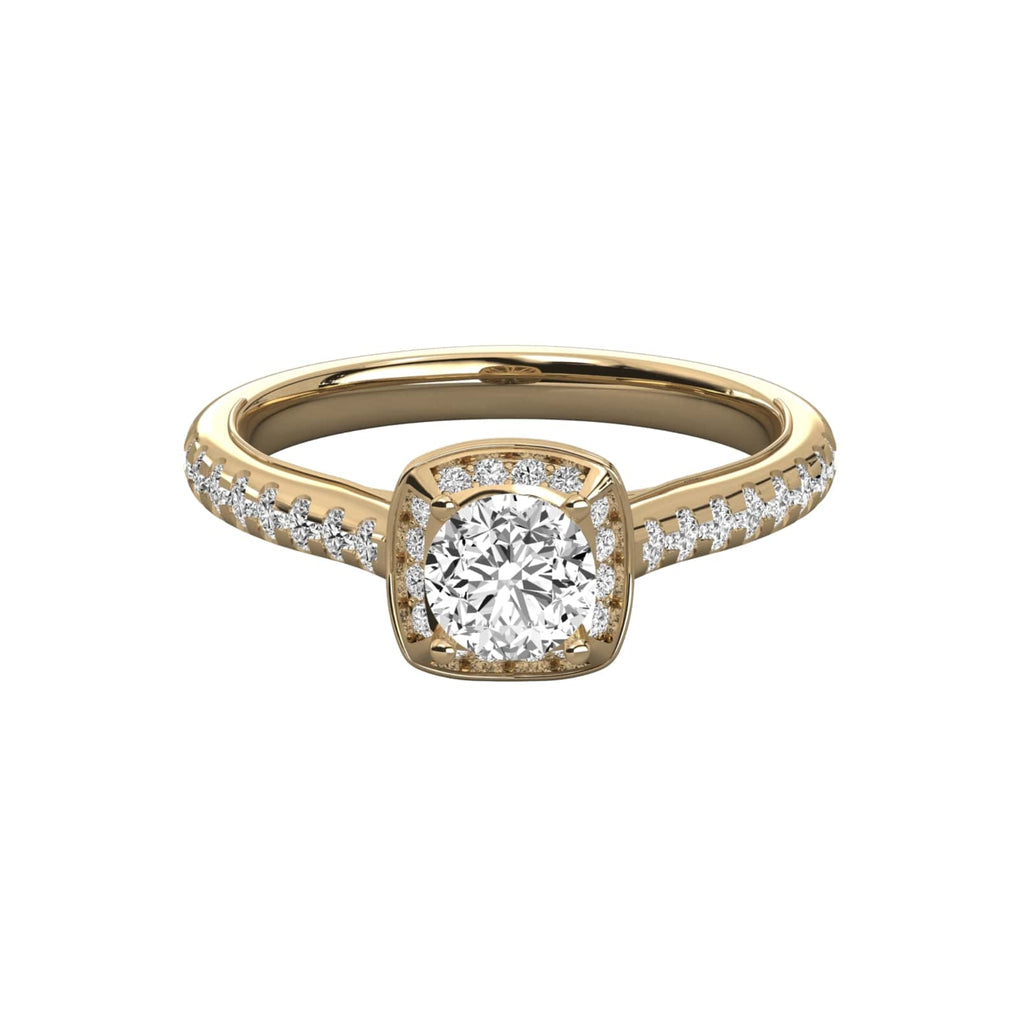Exquisite Luxe Solitaire with Pave Band
