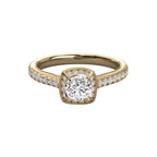 Exquisite Luxe Solitaire with Pave Band