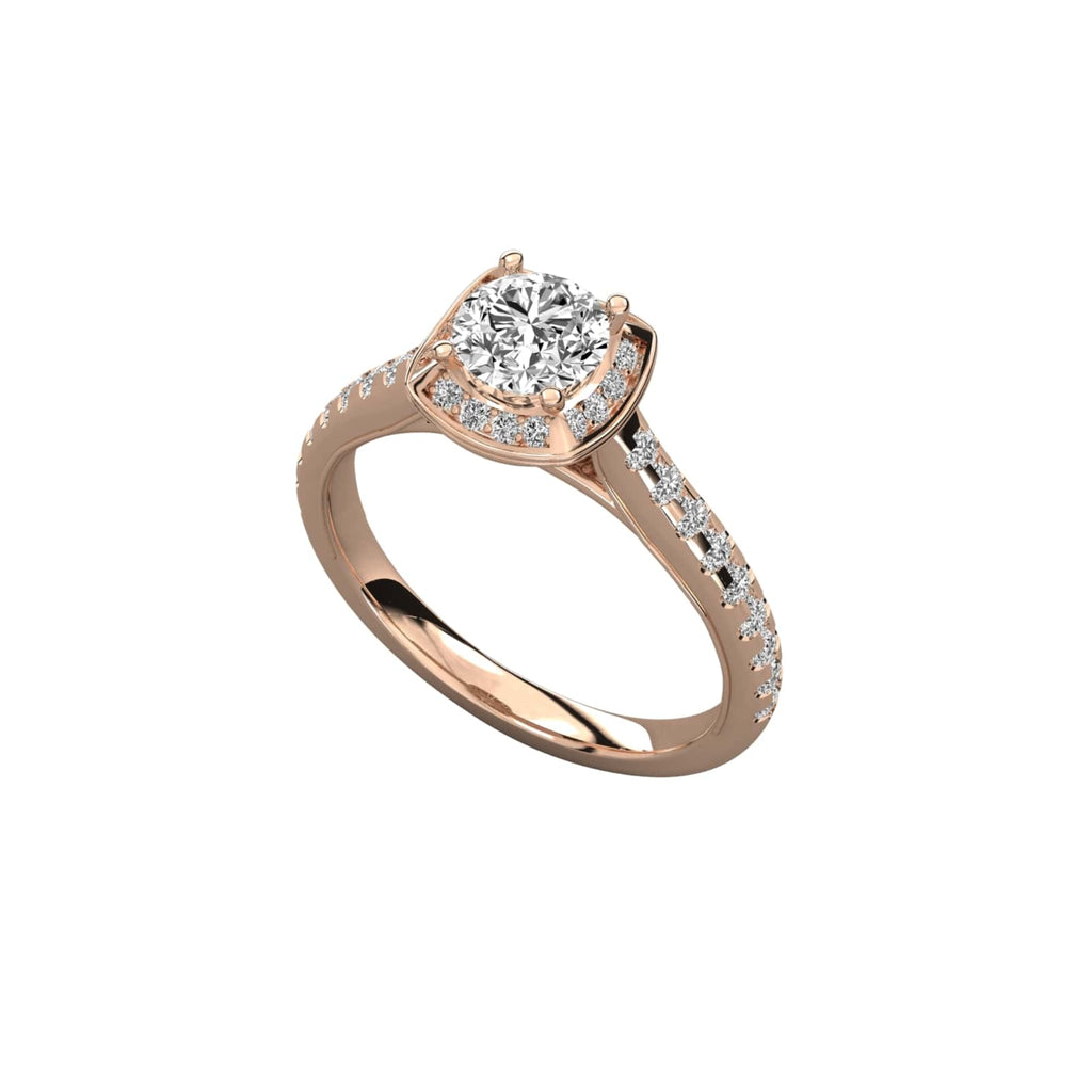 Exquisite Luxe Solitaire with Pave Band
