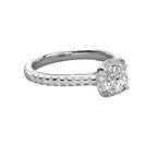 Exquisite Luxe Solitaire with Pave Band