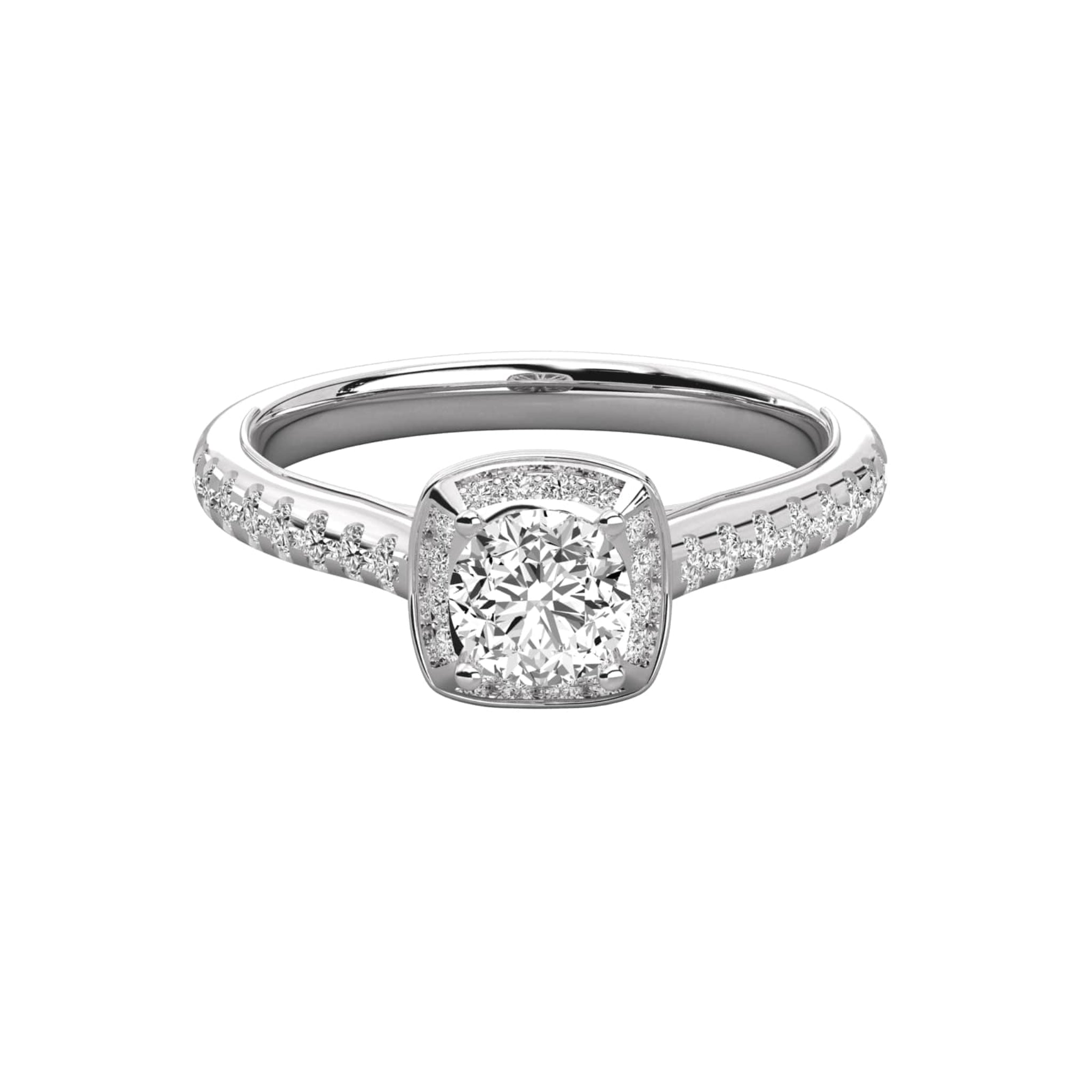 Exquisite Luxe Solitaire with Pave Band