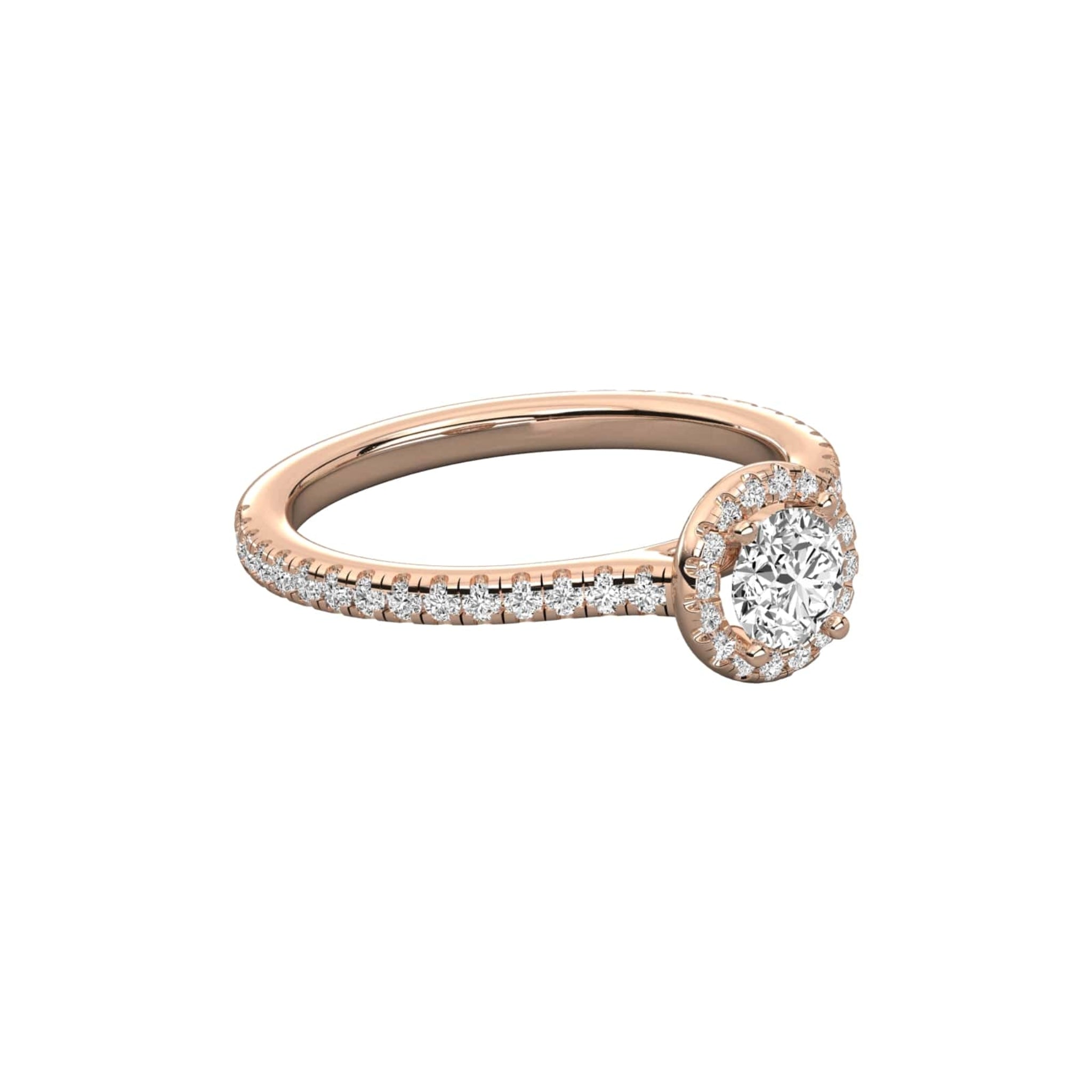 Classic Gem Pave Set Engagement Ring