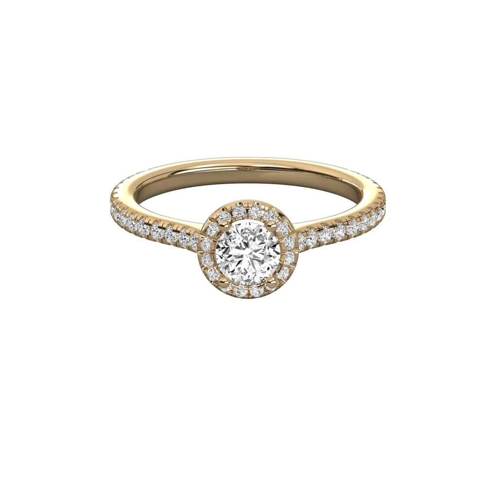 Classic Gem Pave Set Engagement Ring