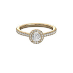 Classic Gem Pave Set Engagement Ring