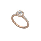 Classic Gem Pave Set Engagement Ring
