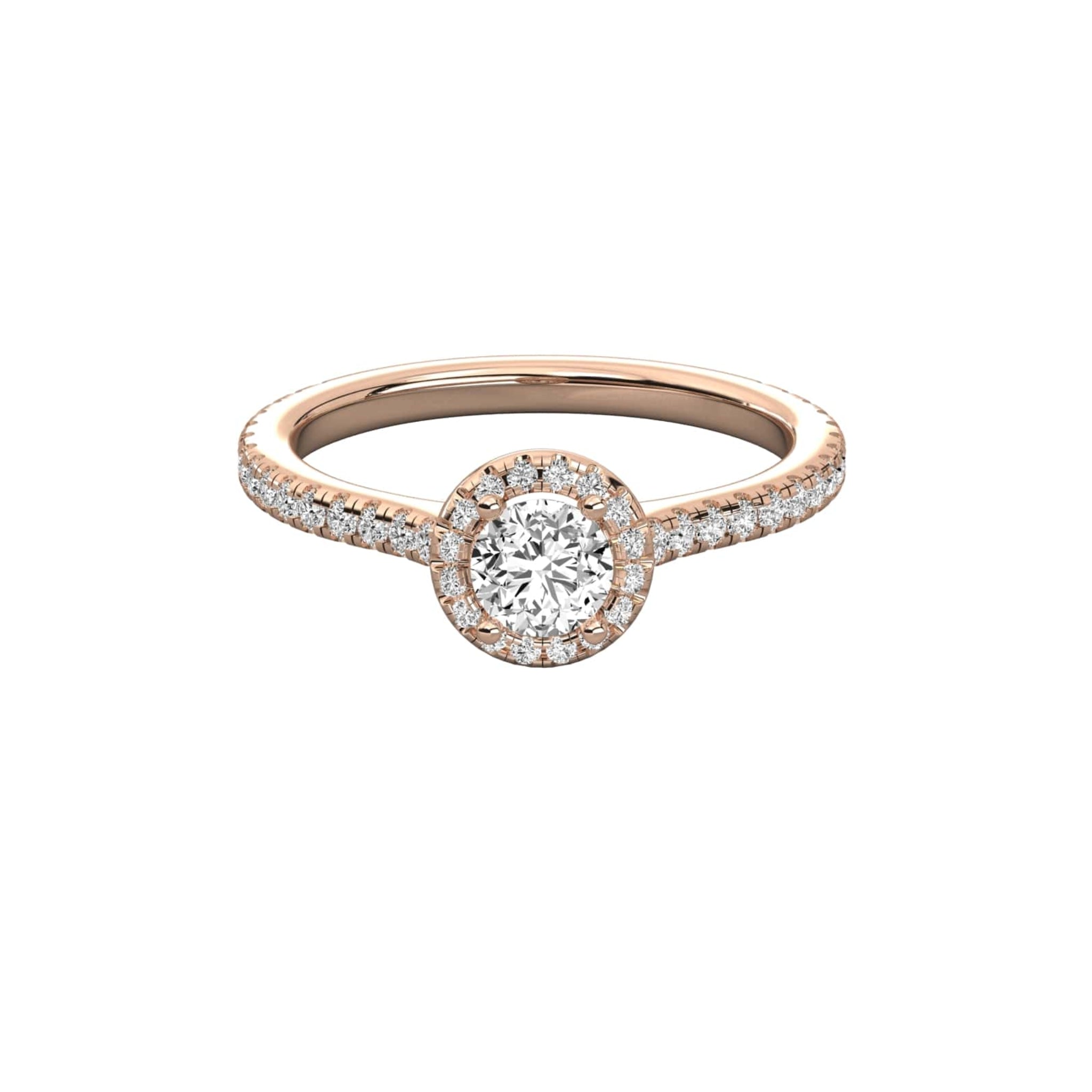 Classic Gem Pave Set Engagement Ring
