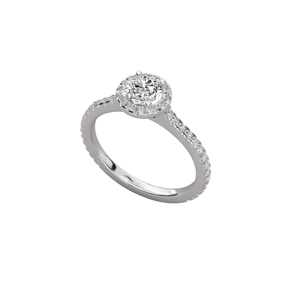 Classic Gem Pave Set Engagement Ring