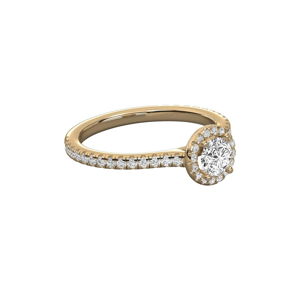 Classic Gem Pave Set Engagement Ring