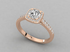 Dazzling Love Solitaire with Pave Detail