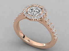 Minimalist Pave Round Solitaire