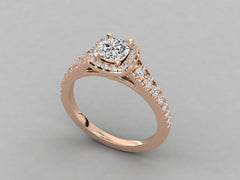 Romantic Sparkle Pave Engagement Ring
