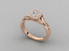 Classic Beauty Solitaire with Pave Accents