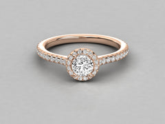 Classic Gem Pave Set Engagement Ring