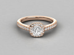 Timeless Elegance Pave Engagement Ring