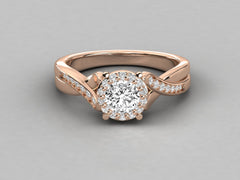 Classic Beauty Solitaire with Pave Accents