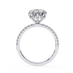 Hidden Halo Round Diamond Engagement Ring
