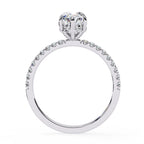 Marquise Diamond Hidden Halo Engagement Ring