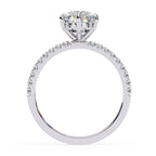 Yellow Gold Pear Diamond Halo Solitaire Ring
