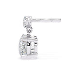 Lab Diamond Round Cut Drop Earrings