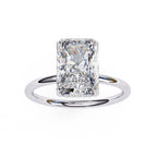Hidden Halo Radiant Diamond Engagement Ring
