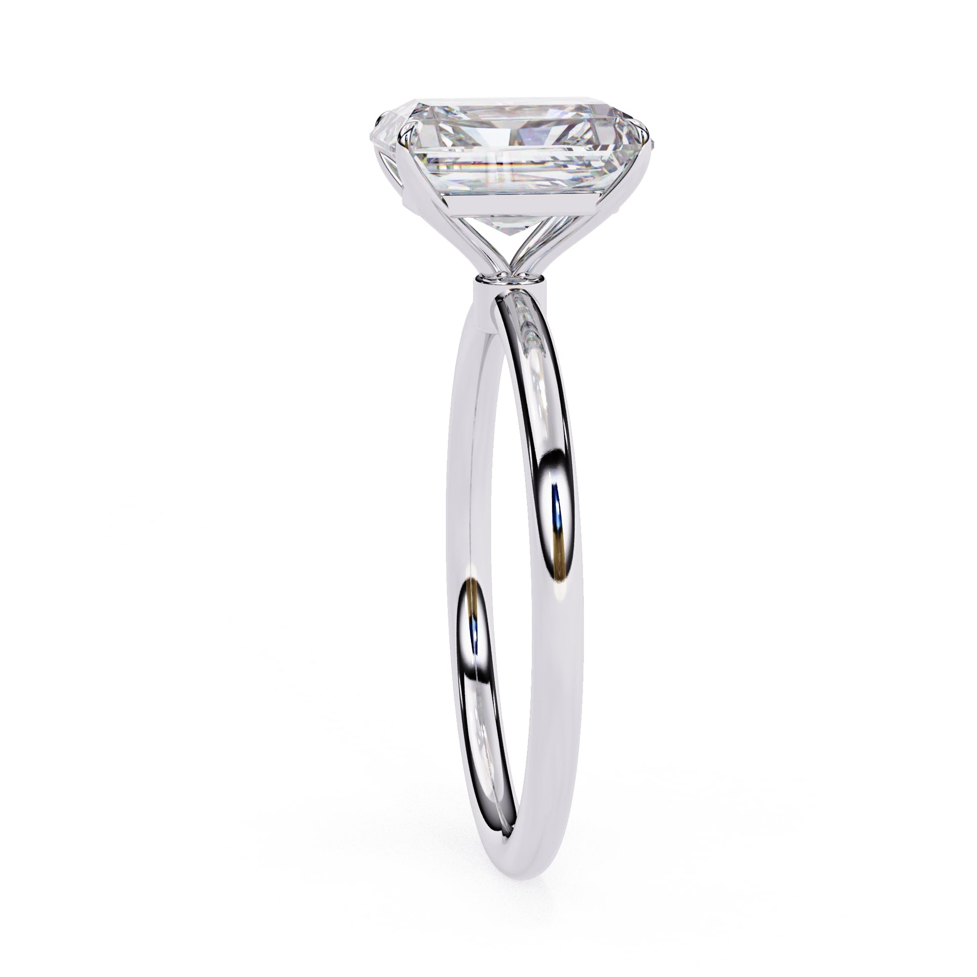Solitaire Engagement Ring With Radiant Lab Diamond