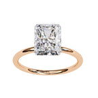 Solitaire Engagement Ring With Radiant Lab Diamond