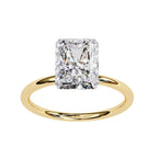 Solitaire Engagement Ring With Radiant Lab Diamond