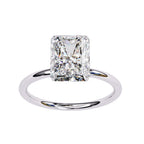 Solitaire Engagement Ring With Radiant Lab Diamond