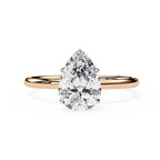 Classic Pear Diamond Solitaire Engagement Ring
